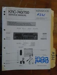 Kenwood KRC-740 750 Service Manual Original Repair Book Stereo Car Radio. Fixed Price $20.00.