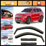 Durable In-channel Window Rain Guards For Jeep Grand Cherokee 2011-2021 Side. Fixed Price $90.99.