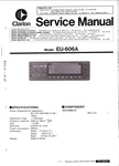 Clarion EU-606A Computer Control Equalizer / Spectrum Analyzer, Service Manual. Fixed Price $20.00.