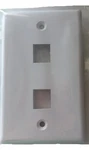 Iwillink Low Profile 2-PORT Keystone Wall Plate White 10-PACK. Fixed Price $10.88.