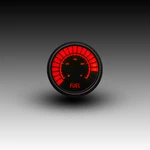 Fuel Gauge 2 1/16" Bar-graph Analog Red Leds Black Bezel Intellitronix B9016R. Fixed Price $68.37.