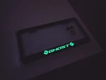 (glowing) Ghost Stainless Steel License Plate Frame Holder Street Racing. Fixed Price $24.99.