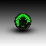 Fuel Gauge Bar-graph Style 2 1/16" Green Leds Black Bezel Intellitronix B9016G. Fixed Price $68.49.