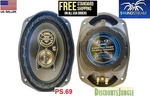 Soundstream PS.69 6X9" 500W Max Power 4-WAY Full Range Coaxial Car Audio Speaker. Fixed Price $58.95.