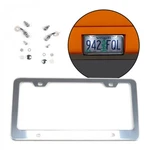 Illuminated Chrome License Plate Frame With Light Bolts And Caps Autoloc Hot Rod. Fixed Price $49.95.