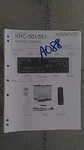 Kenwood KRC-501 551 Service Manual Original Repair Book Stereo Tape Deck Player. Fixed Price $25.00.