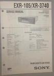 Sony Am-fm Logic Control Cassette Stereo Radio EXR-105 XR-3740 Service Manual. Fixed Price $13.99.