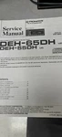 Pioneer DEH-65DH / DEH-55DH Original Service Manual. Fixed Price $15.00.