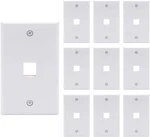 Port Keystone Wall Ul Listed (10 Pack), Single Gang Plates For RJ45. Fixed Price $17.00.