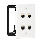Fgb Ethernet Wall Plate With Mounting Bracket, 4 Port Keystone. Fixed Price $30.99.