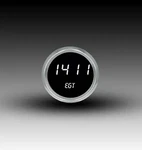 Intellitronix White Led Pyrometer/egt 2 5/8" Gauge - Black Chrome Bezel. Fixed Price $221.21.