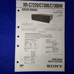 Sony XR-C7220 XR-C7300W Service Manual Original Paper Oem Repair Guide. Fixed Price $25.87.