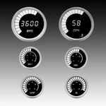 Intellitronix White Led Analog Bargraph Gauge Set With Black Bezel B9999W. Fixed Price $532.34.