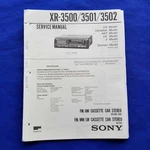 Sony XR-3500 XR-3501 XR-3502 Service Manual Original Paper Oem Repair Guide Us. Fixed Price $19.96.
