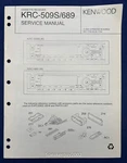 Original Kenwood KRC-509S 689 Cassette Receiver Service Manual. Fixed Price $19.95.