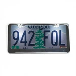 Illuminated Chrome License Plate Frame With Light Bolts And Caps Autoloc Rat. Fixed Price $56.40.