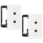 Fgb 2 Pack Ethernet Wall Plate, Port Keystone With Bracket And CAT7. Fixed Price $31.95.