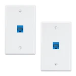 Iwillink (2-PACK) Ethernet Wall Plate, 1-PORT Keystone Jack Blue. Fixed Price $10.75.