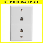 RJ11 Dual Port Wall 6P4C White Telephone Line Modular Faceplate. Fixed Price $10.19.