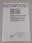 Kenwood KDC-C717/-C667/-C467 Instruction Manual. Fixed Price $13.10.