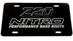 Nitro Z-20 Boats Logo Car Tag Diamond Etch Aluminum License Plate. Fixed Price $18.95.