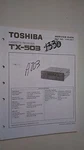 Toshiba TX-503 Service Manual Original Repair Book Stereo Radio Tape Deck Player. Fixed Price $19.98.