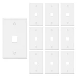Vce 1-PORT Keystone Wall Plate Ul Listed (10 4.49 2.76 0.37 Inches, White. Fixed Price $14.88.