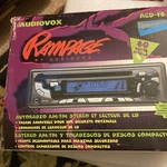 New Rampage Audiovox Car Player Deck Unit ACD-16 60 Watts Rare Vintage. Fixed Price $48.00.