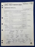 Original Kenwood KRC-709 779 Ry 889 Cassette Receiver Service Manual. Fixed Price $19.95.