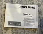 Alpine Owner's Manual TDM-7544 Good Condition. Fixed Price $35.99.