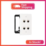 Fgb Ethernet Wall Plate With Mounting Bracket, 4 Port Keystone. Fixed Price $23.95.