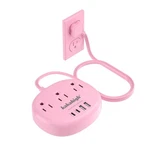 Pink Extension With Surge Protected 1080J - 5 Ft Flat Cord, 16.... Fixed Price $24.59.