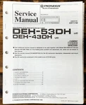 Pioneer DEH-53DH DEH-43DH Radio Service Manual *original*. Fixed Price $14.97.