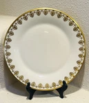 Vintage (60S-70S) Lenox Clarion Ivory & Gold 10.75 Dinner Plates. Set Of 2. Fixed Price $22.00.