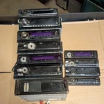 Lot Of 7 Car Stereo Sony Kenwood Pioneer Jvc Panasonic And 4 Faceplate. Fixed Price $275.00.