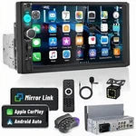 7" Single 1DIN Touch Screen Stereo Radio For Apple/android Carplay Bluetooth. Fixed Price $159.99.