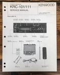 Kenwood KRC-101 KRC-111 Cassette Radio Service Manual *original*. Fixed Price $19.97.