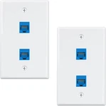 Iwillink (2-PACK) 2-PORT Ethernet Wall Plate, Keystone Jack Plates With RJ4. Fixed Price $23.88.