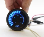 1/16" Universal Analog Fuel Gauge Blue Leds Black Bezel 52MM Made In The Usa. Fixed Price $76.95.