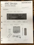 Kenwood KRC-201 KRC-221 Car Radio Service Manual *original*. Fixed Price $14.97.