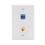 Vce Ethernet Coax Wall 2 Port CAT6 Jack 3GHZ Gold Plated Insert. Fixed Price $10.38.