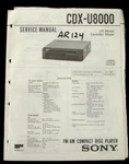 Sony CDX-U8000 Compact Disc Changer Original Service Repair Manual. Fixed Price $19.94.