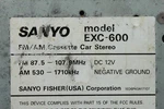 Sanyo EXC-600 Am/fm Cassette Car Stereo No Face Plate. Fixed Price $11.75.