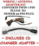 Chrysler Jeep Dodge Radio Wiring Harness Adapter Old To New 7-22PIN+CD Cngr. Fixed Price $54.00.