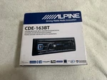 Alpine CDE-163BT In-dash Receiver With Detachable Faceplate Black. Fixed Price $220.00.