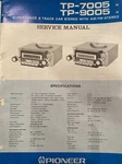 Pioneer 8 Track Car Audio Tp Series Original Factory Service Manual See List. Fixed Price $15.00.