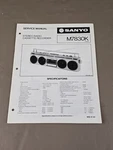 Sanyo Stereo Radio Cassette Recorder M7830K Service Manual D-6102. Fixed Price $54.95.
